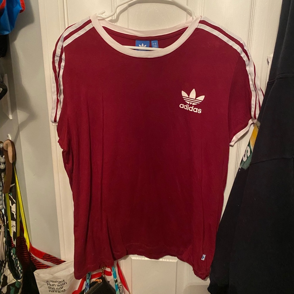 Red Adidas t shirt